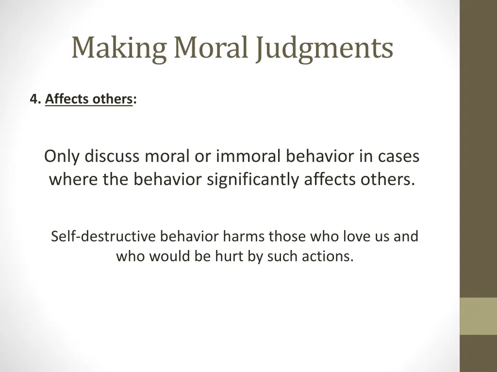 making moral judgments 9