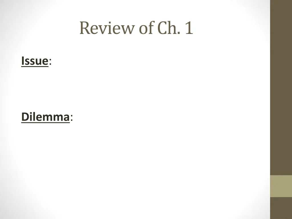 review of ch 1