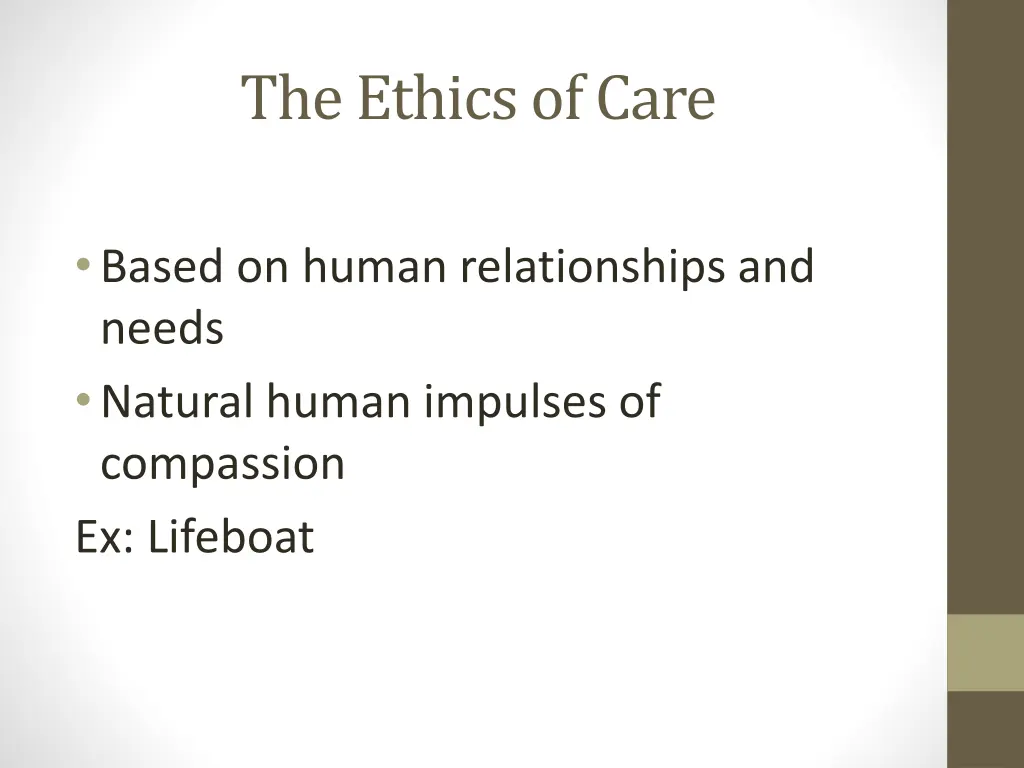the ethics of care 2