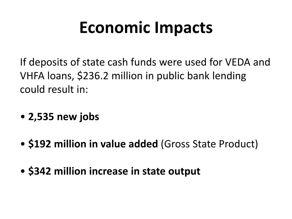 economic impacts