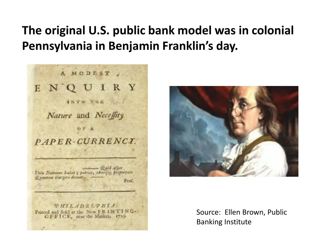 the original u s public bank model