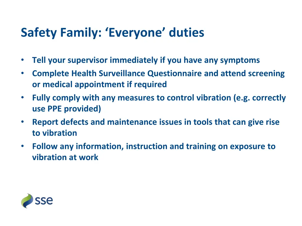 safety family everyone duties