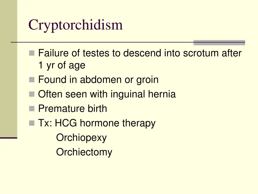 cryptorchidism