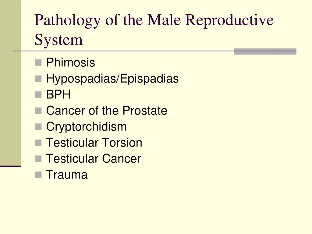 pathology of the male reproductive system