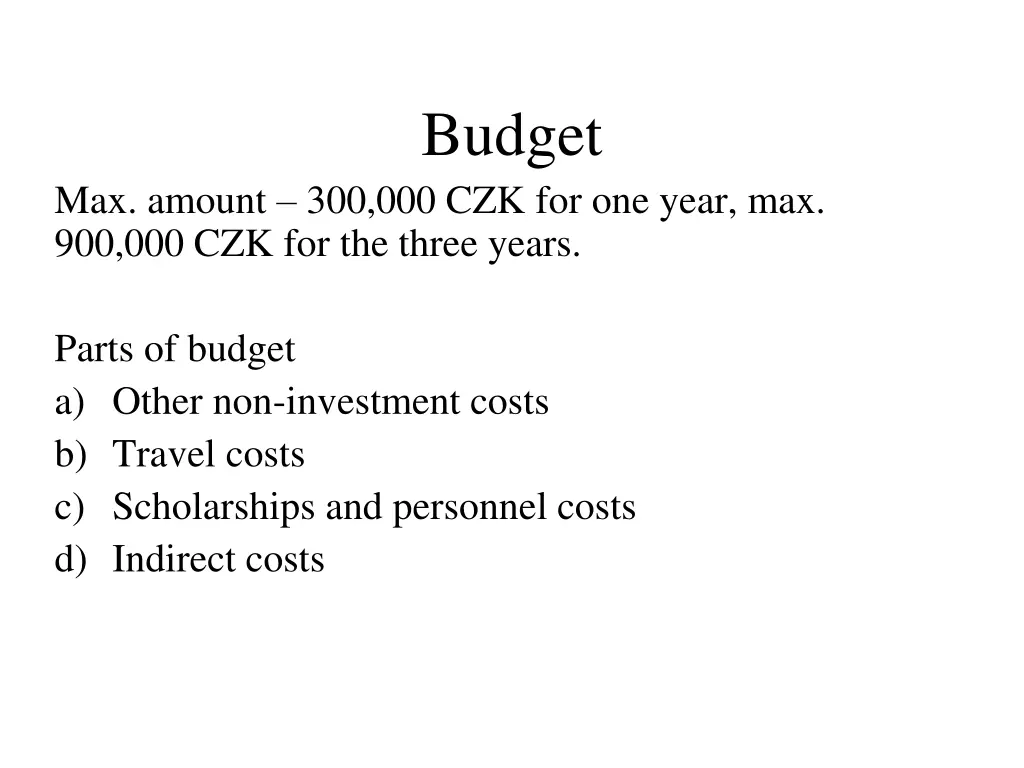 budget