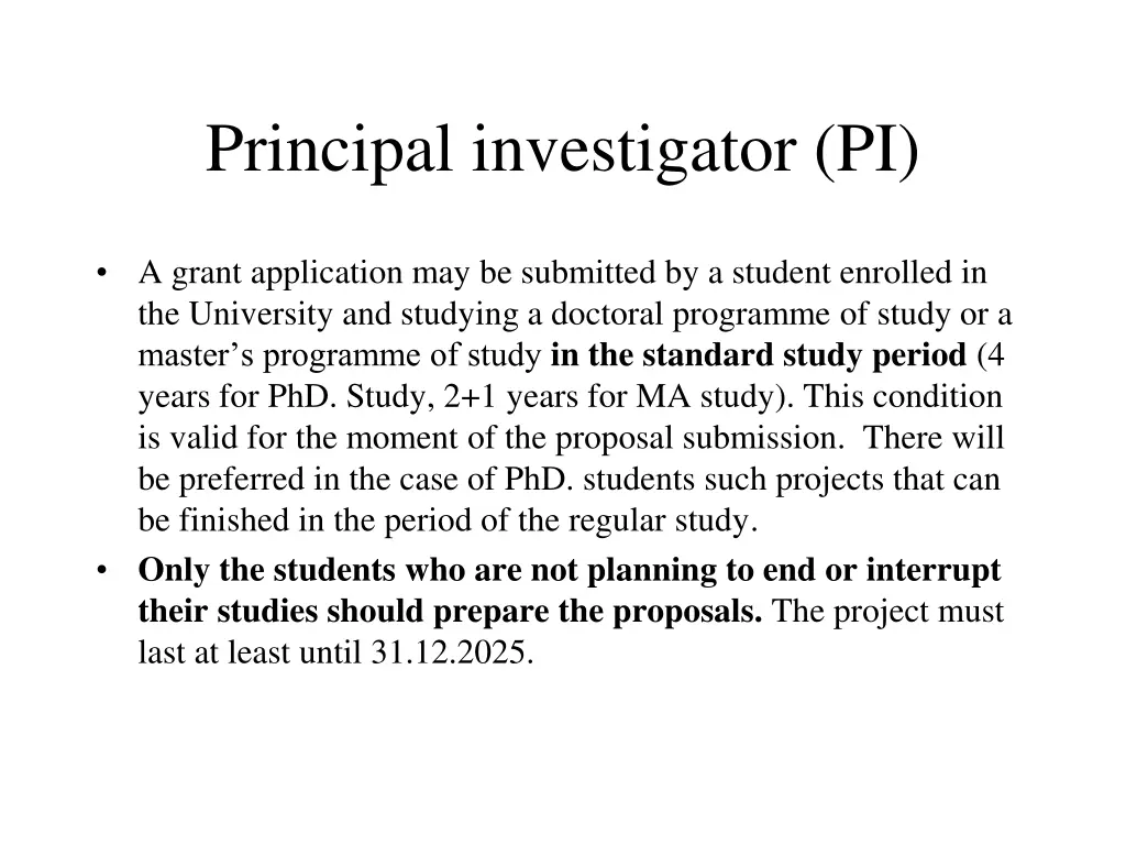principal investigator pi