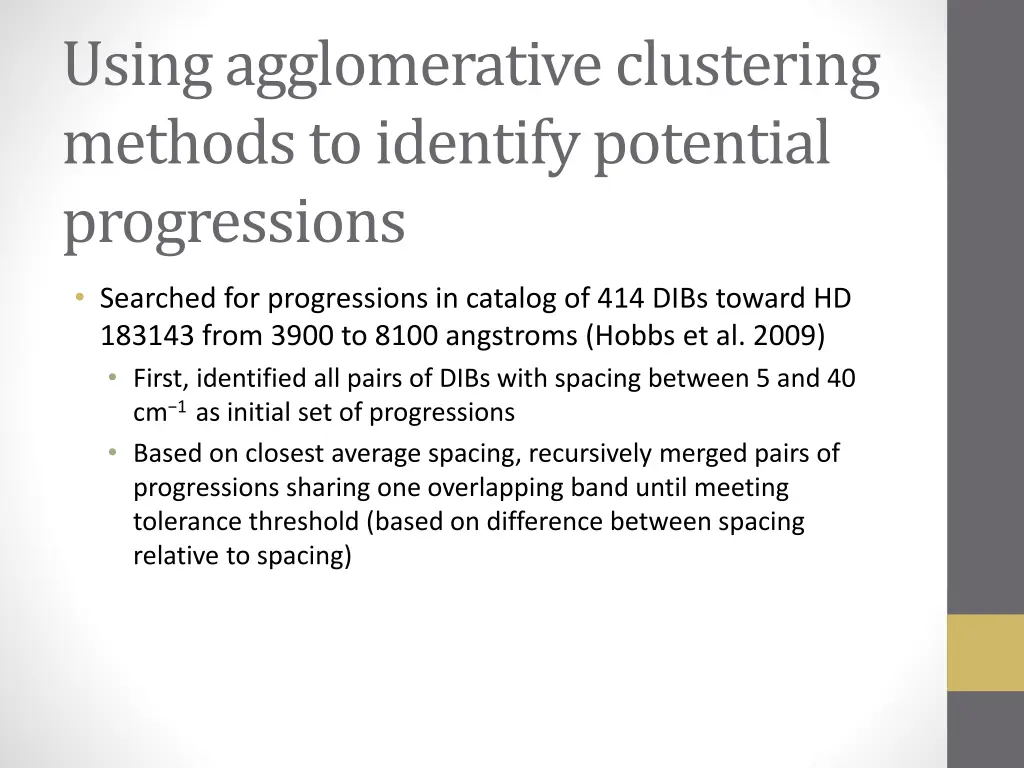 using agglomerative clustering methods