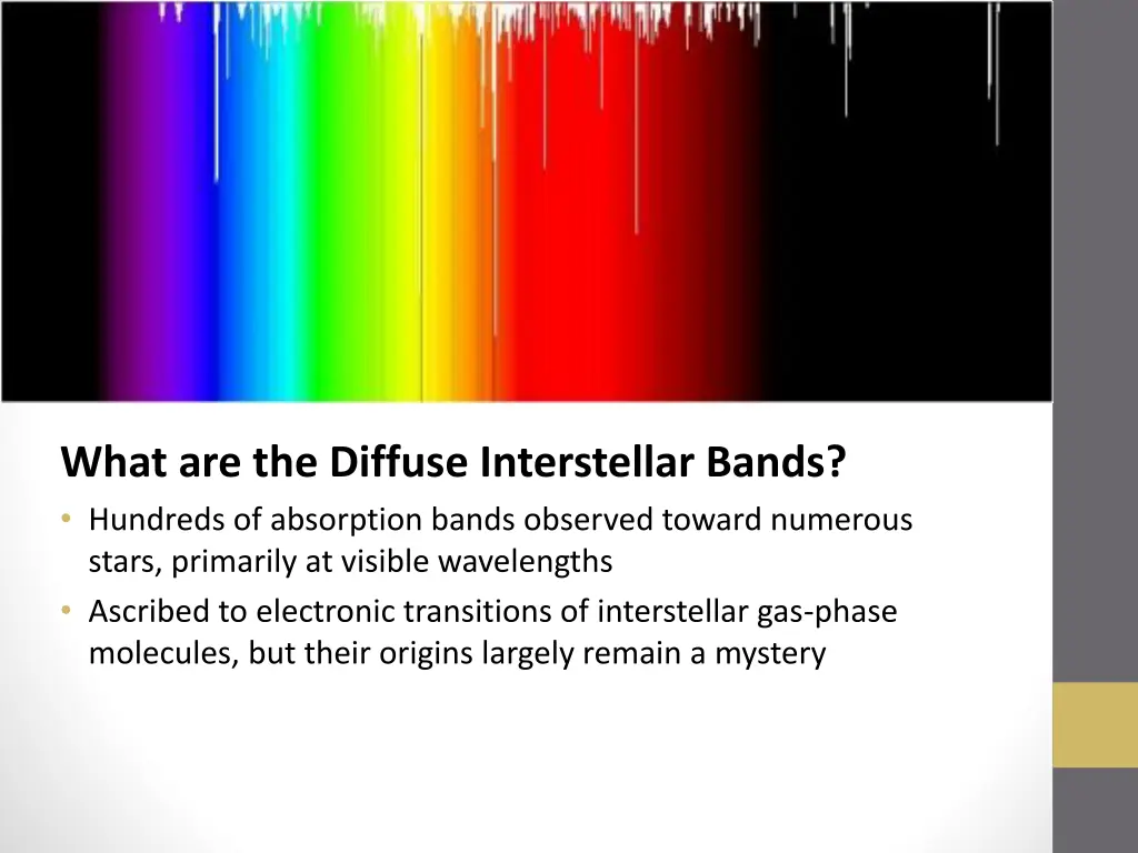 what are the diffuse interstellar bands hundreds