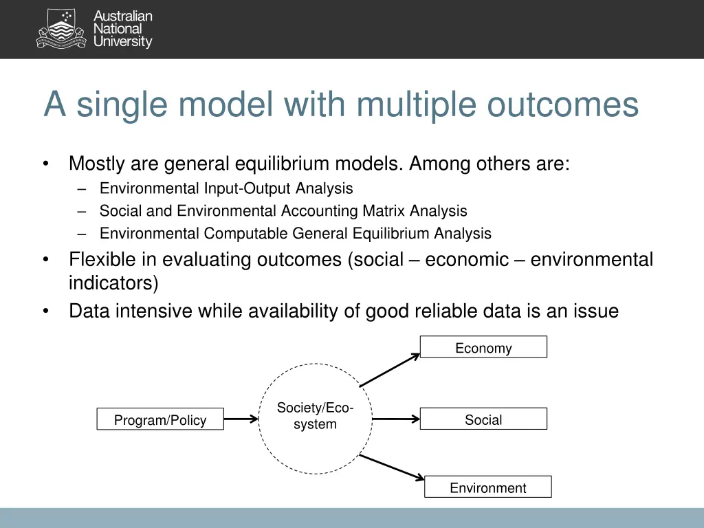 a single model with multiple outcomes