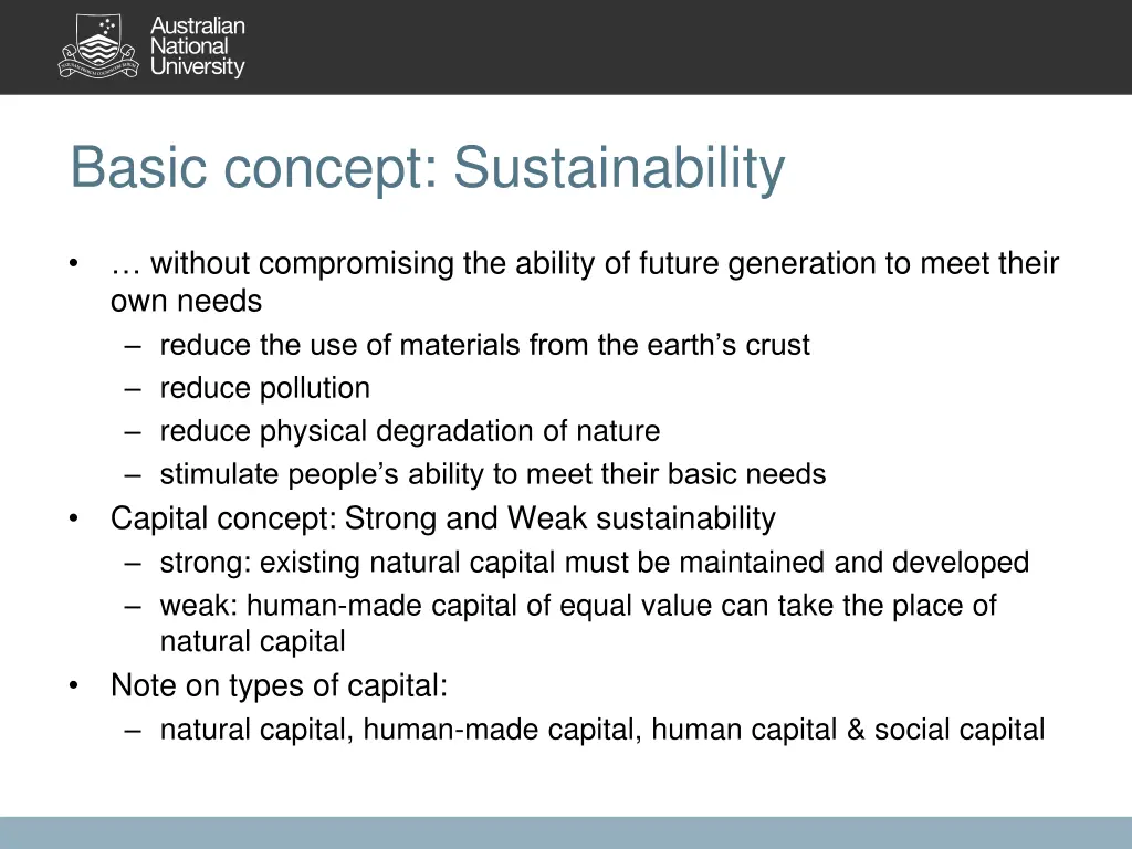 basic concept sustainability