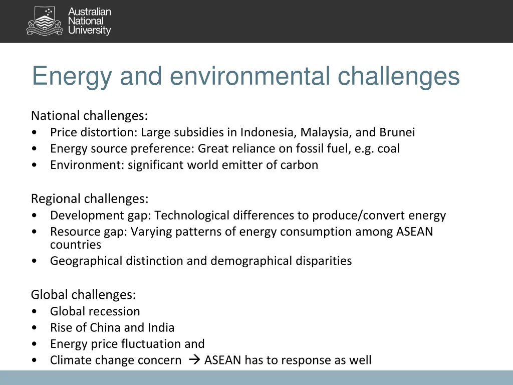 energy and environmental challenges