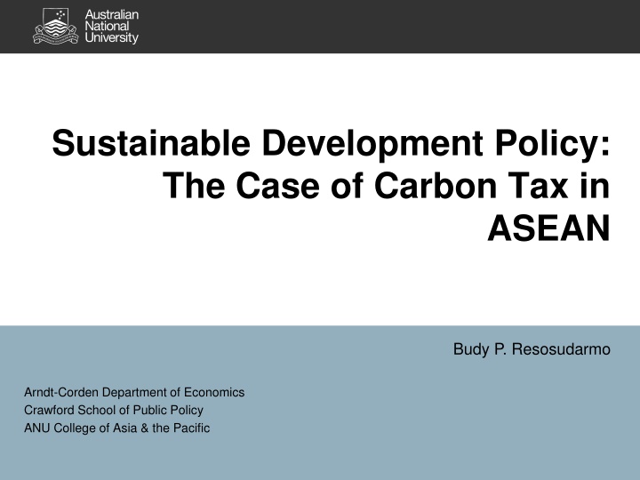 sustainable development policy the case of carbon