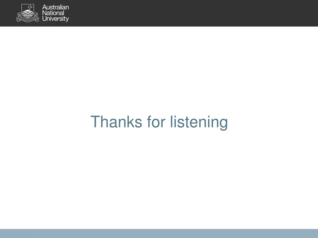 thanks for listening