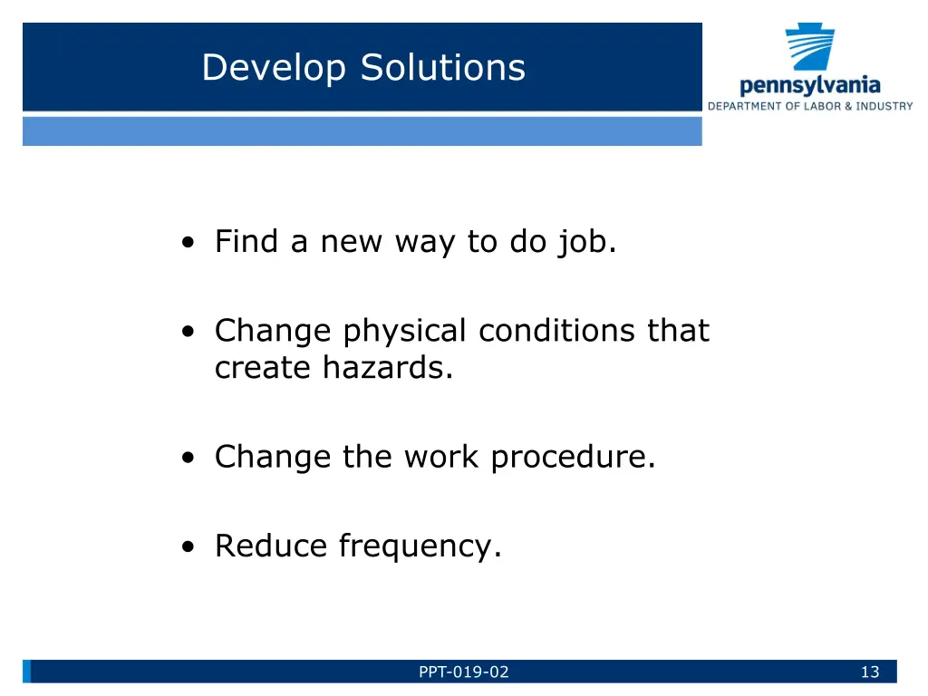 develop solutions