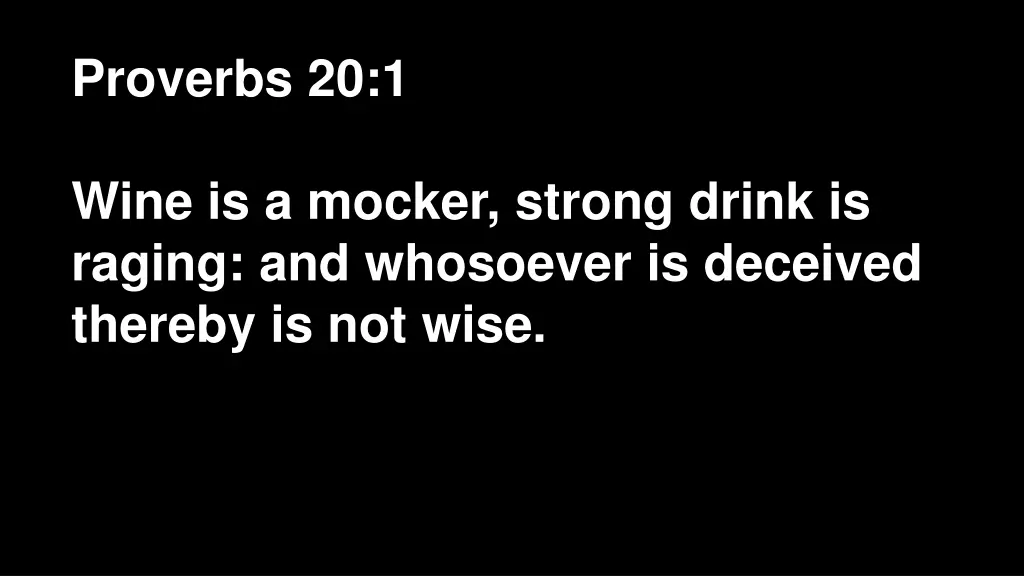proverbs 20 1