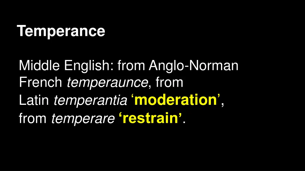 temperance