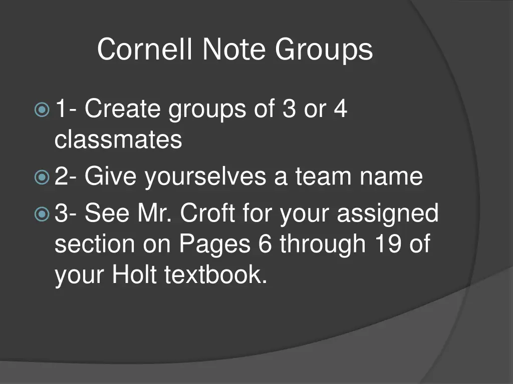 cornell note groups