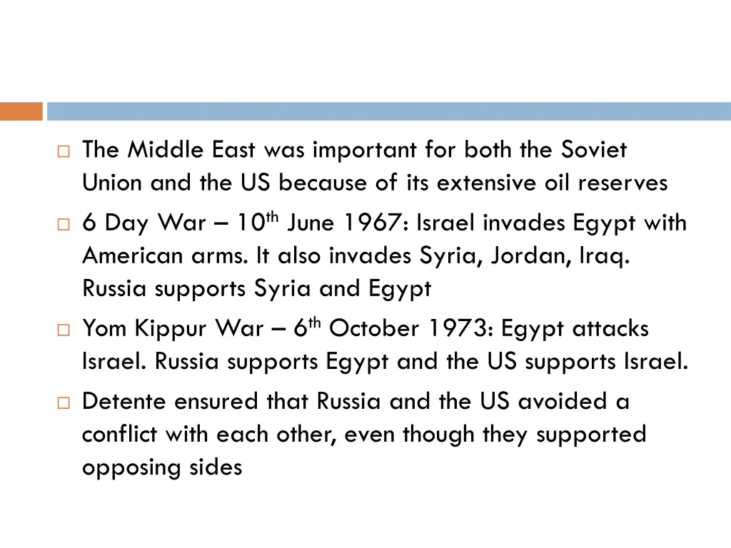 the middle east was important for both the soviet