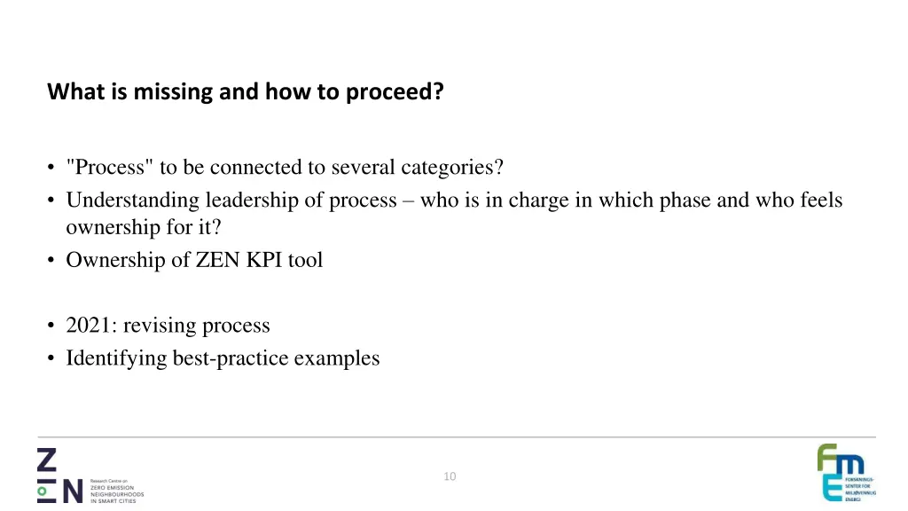 what is missing and how to proceed