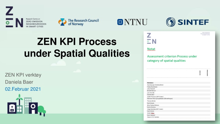 zen kpi process under spatial qualities