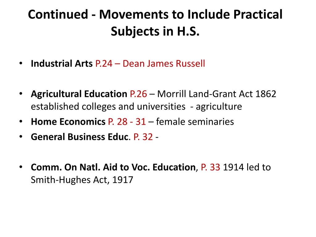 continued movements to include practical subjects 2