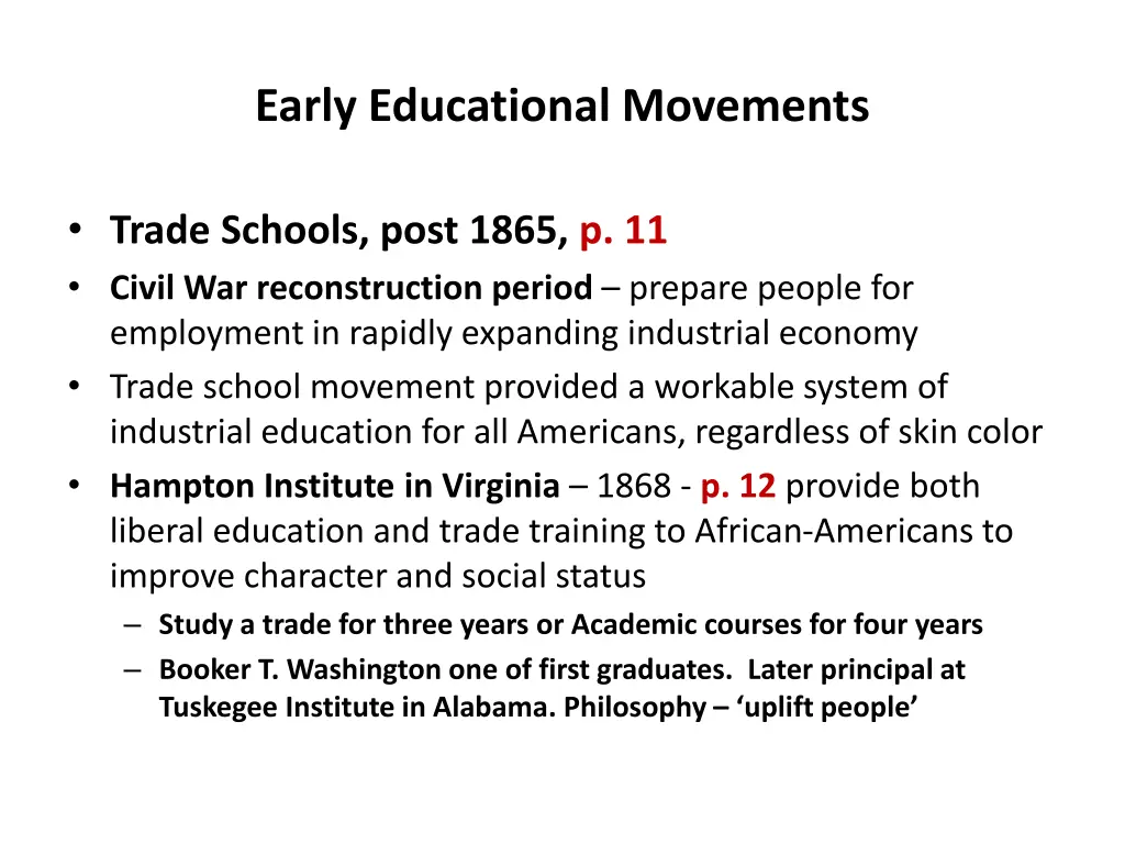 early educational movements 4