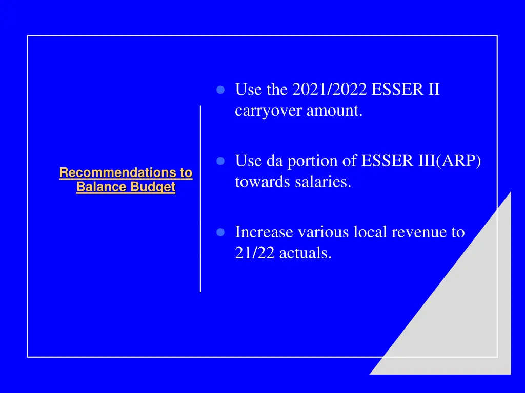 use the 2021 2022 esser ii carryover amount