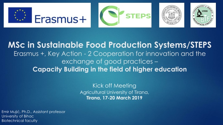 msc in sustainable food production systems steps
