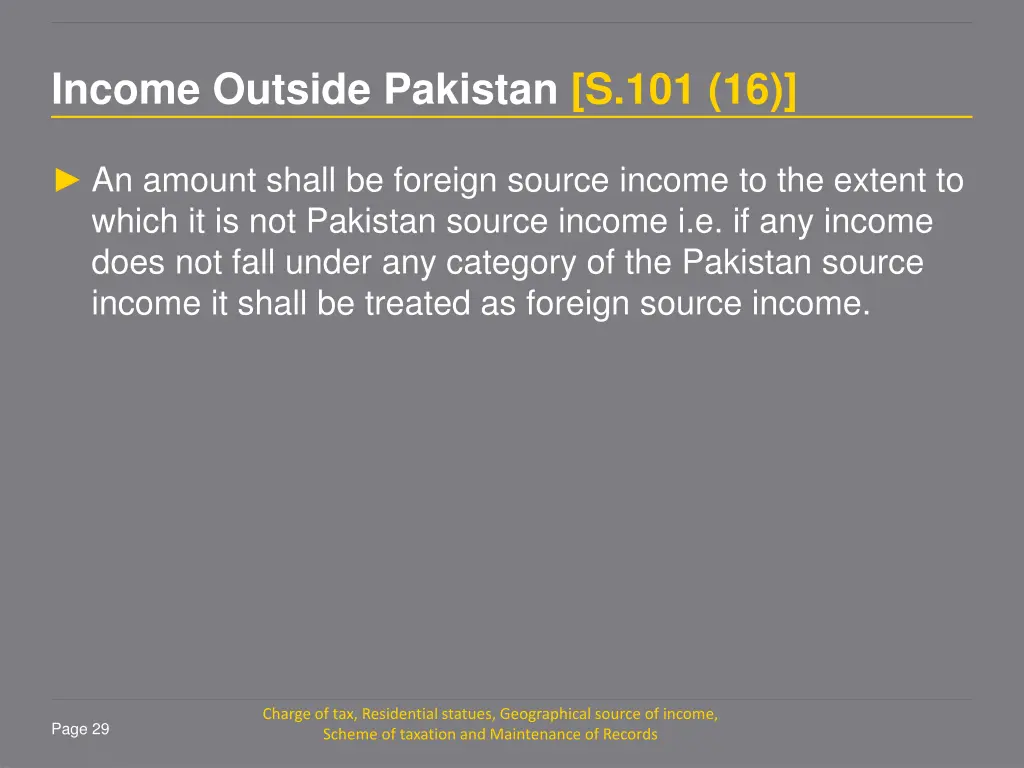 income outside pakistan s 101 16