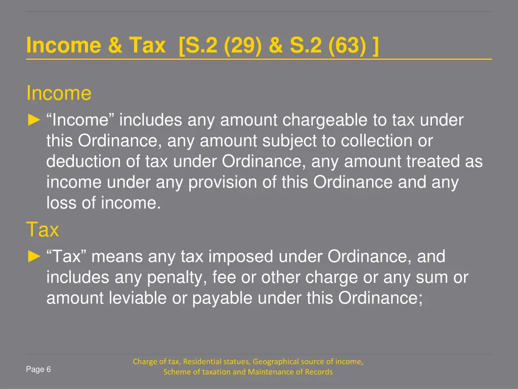 income tax s 2 29 s 2 63