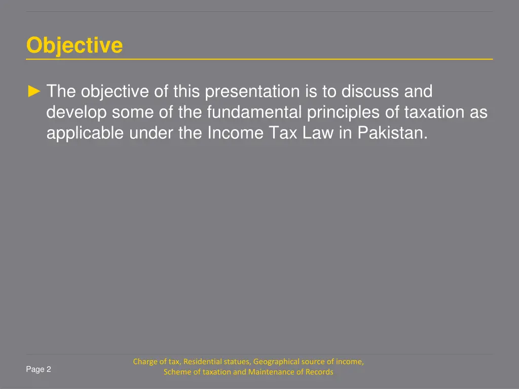 objective