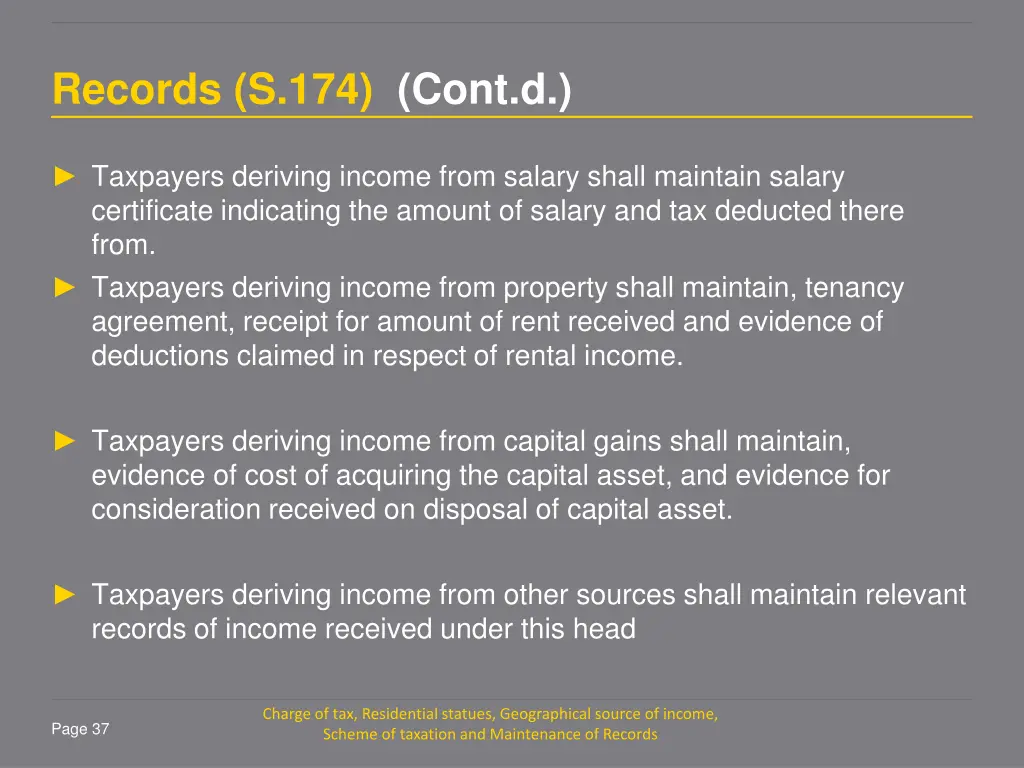 records s 174 cont d