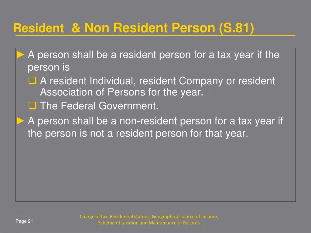 resident non resident person s 81