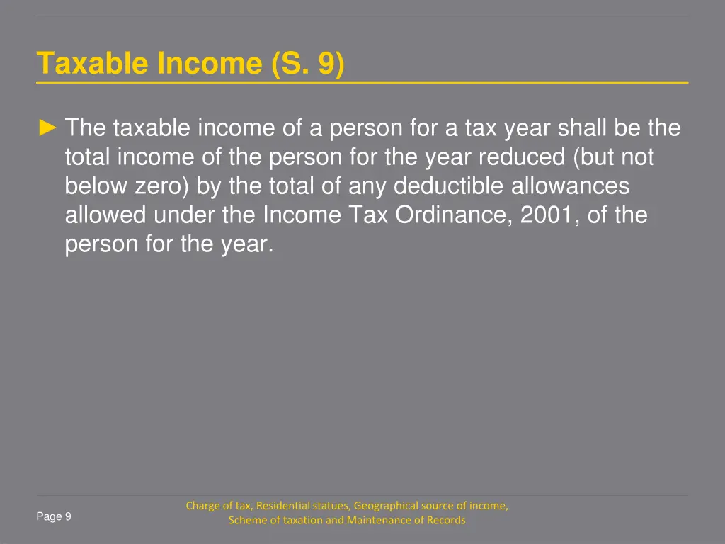 taxable income s 9