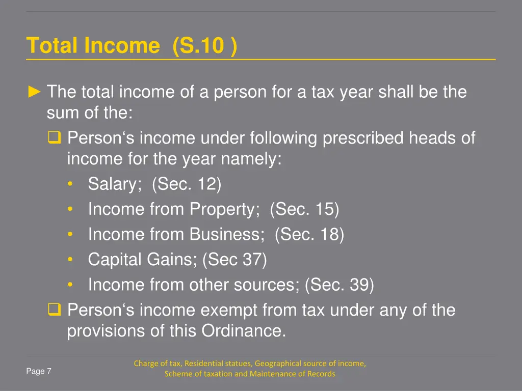 total income s 10