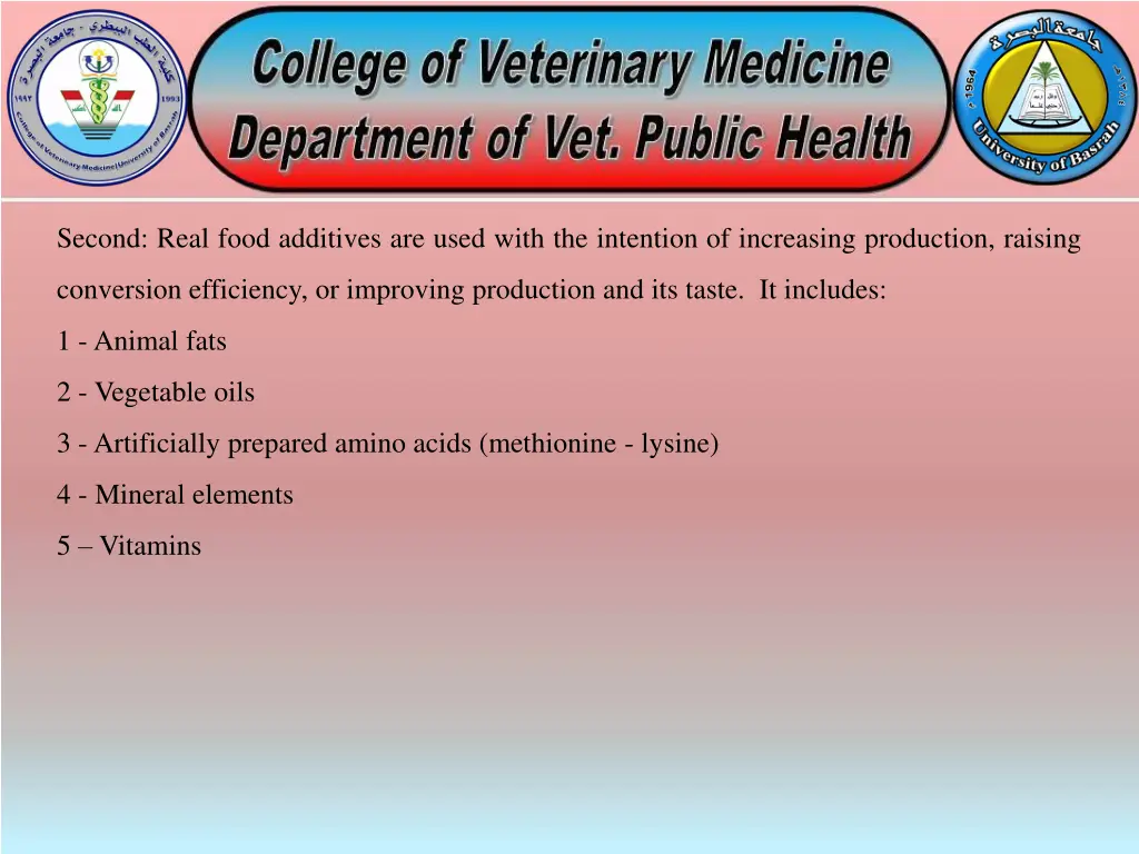 second real food additives are used with