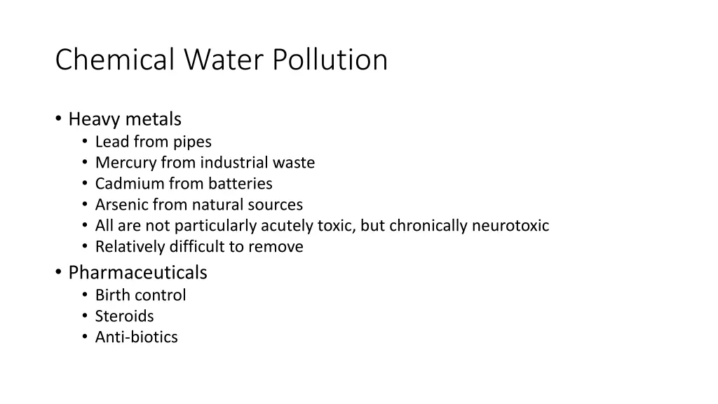 chemical water pollution