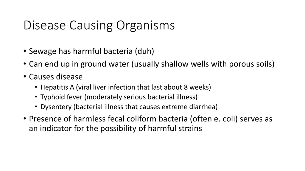 disease causing organisms