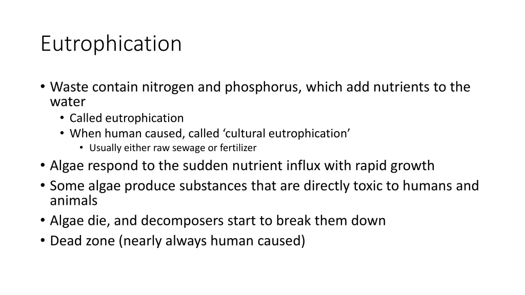 eutrophication