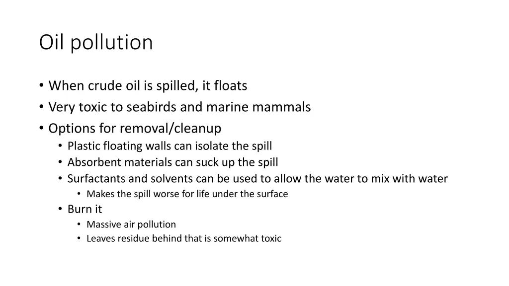 oil pollution