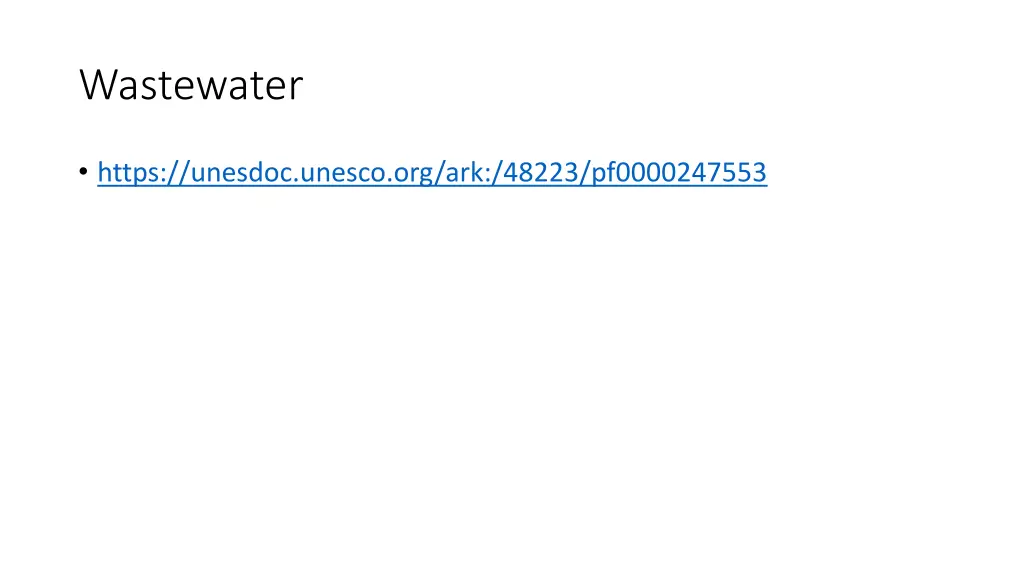 wastewater
