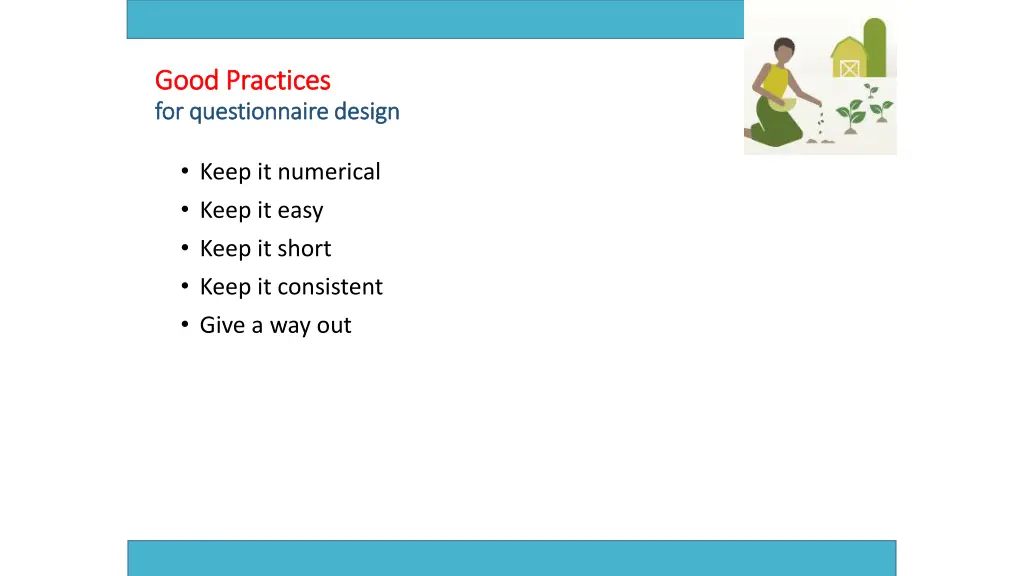 good practices good practices for questionnaire
