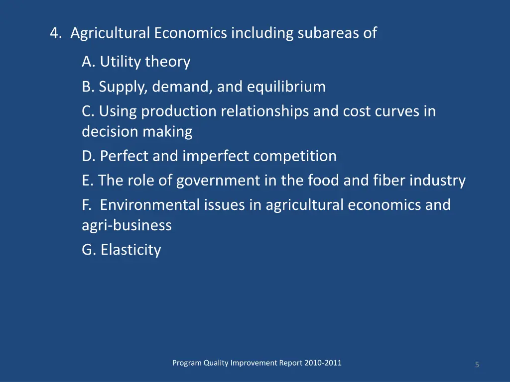 4 agricultural economics including subareas