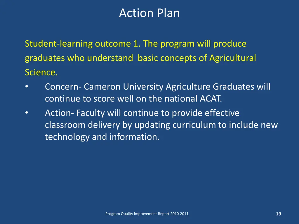 action plan