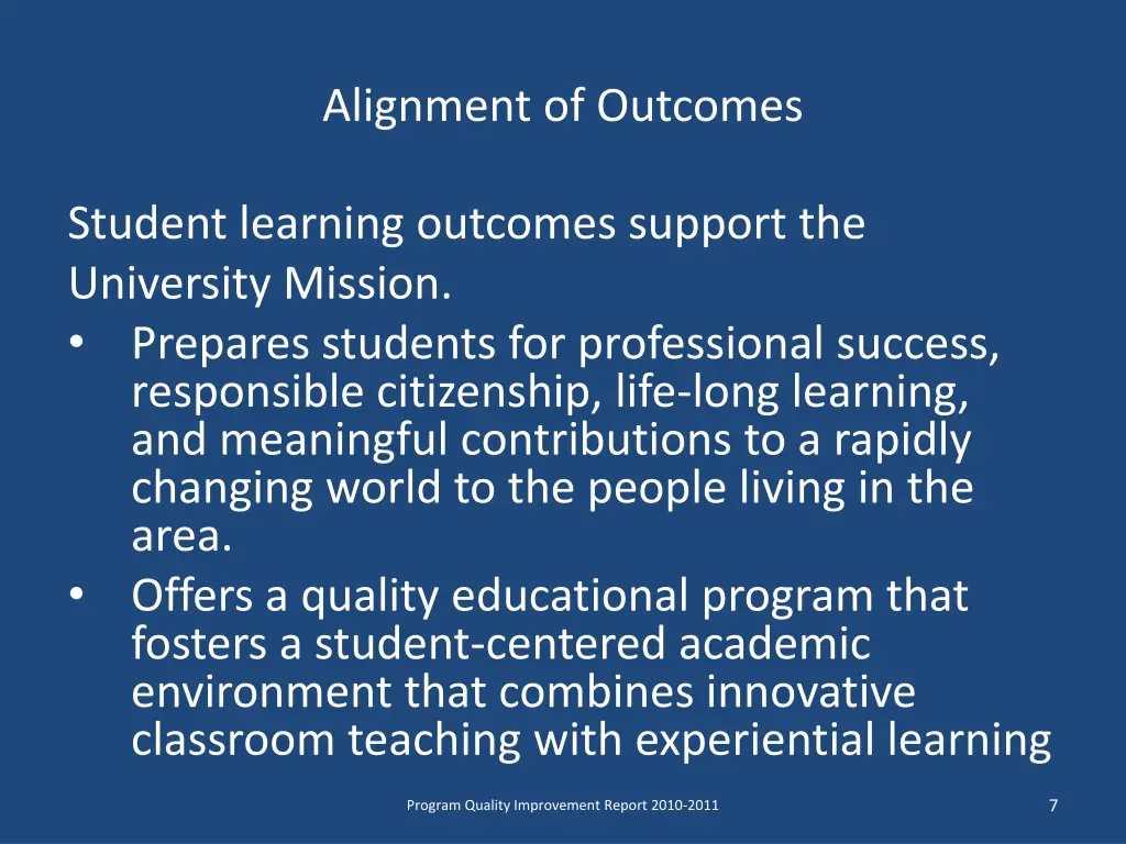 alignment of outcomes