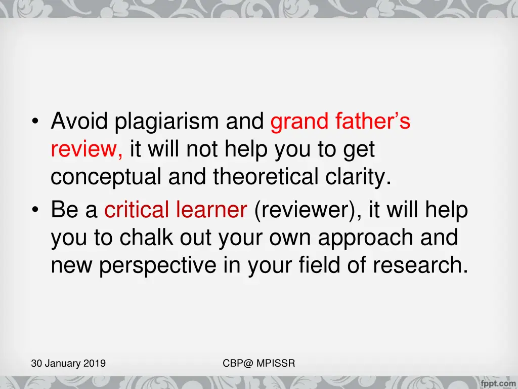 avoid plagiarism and grand father s review