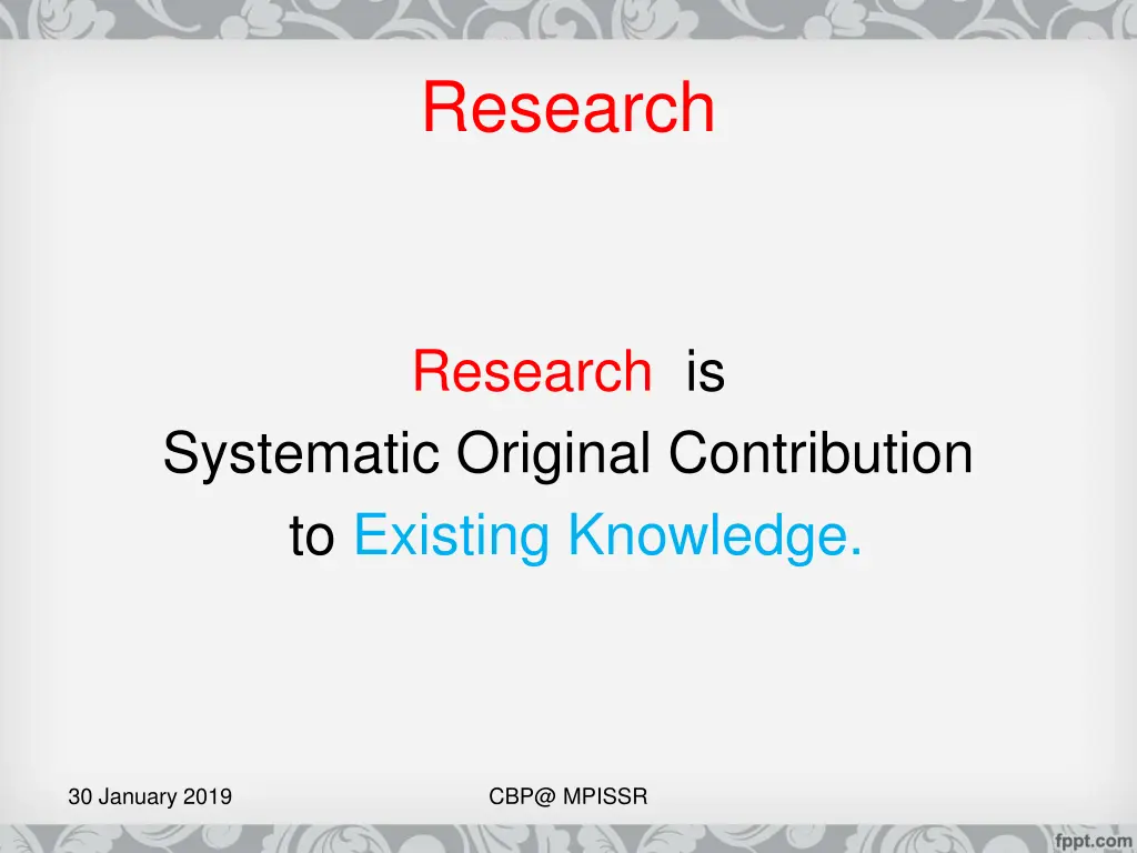 research