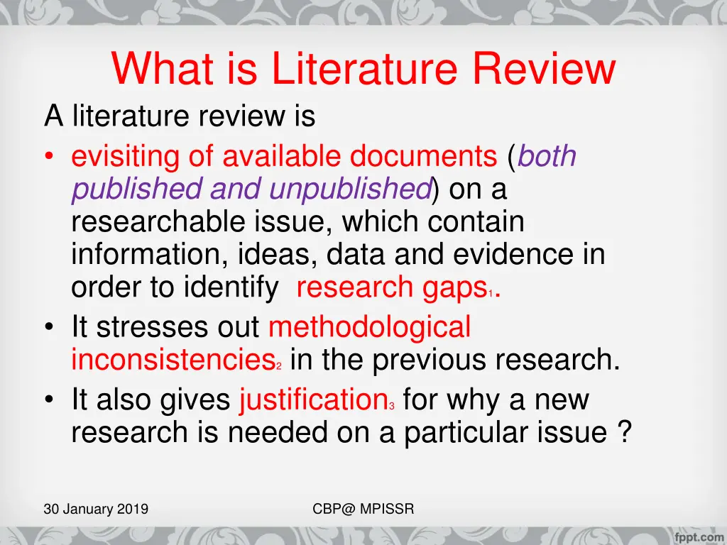 what is literature review a literature review