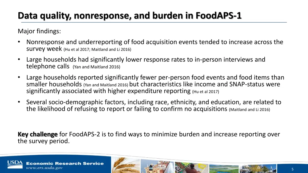 data quality nonresponse and burden in foodaps 1