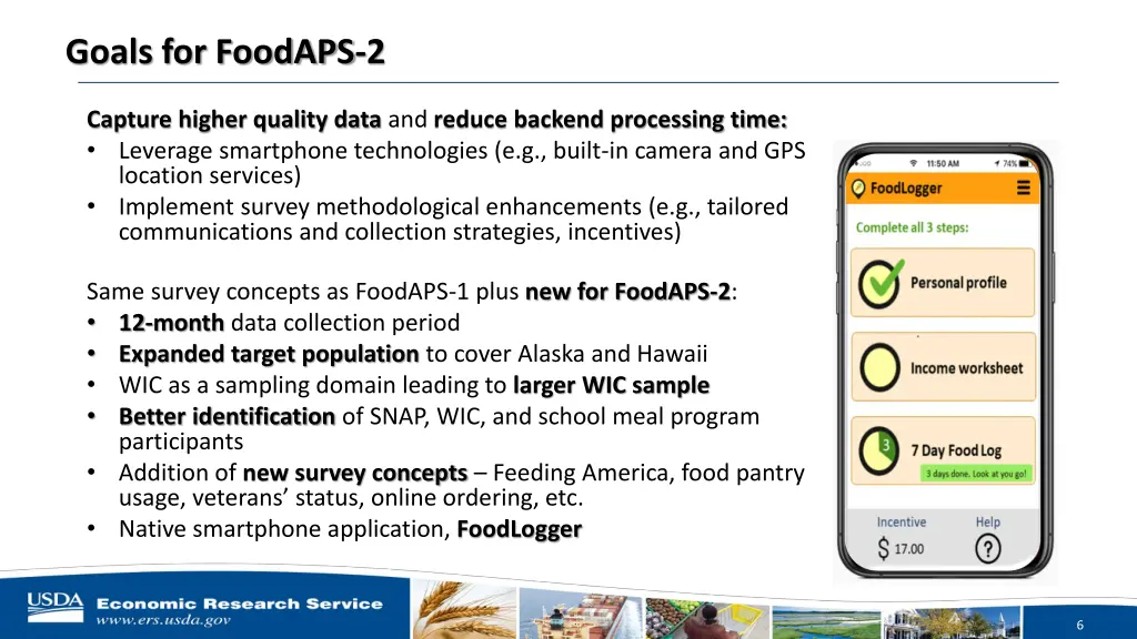 goals for foodaps 2
